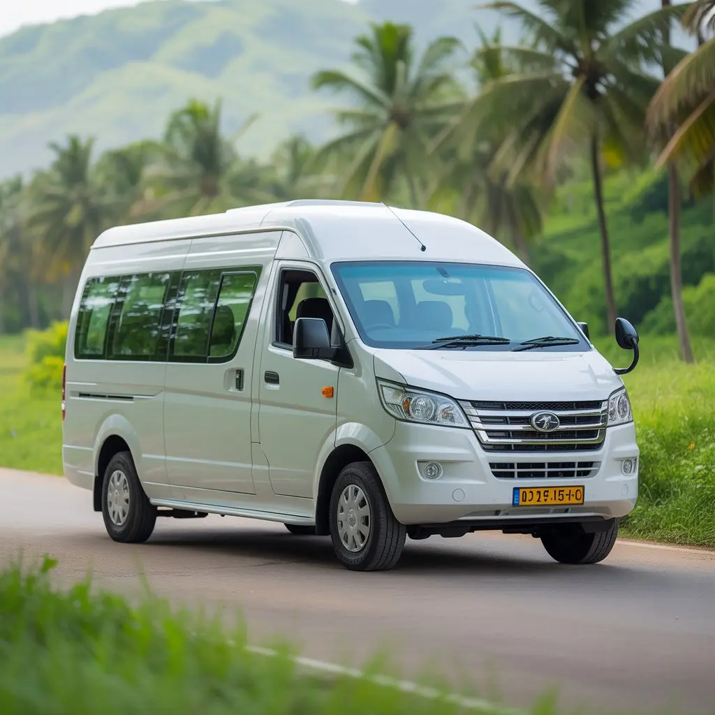 white, modern passenger Traveller,saina travels and tourism